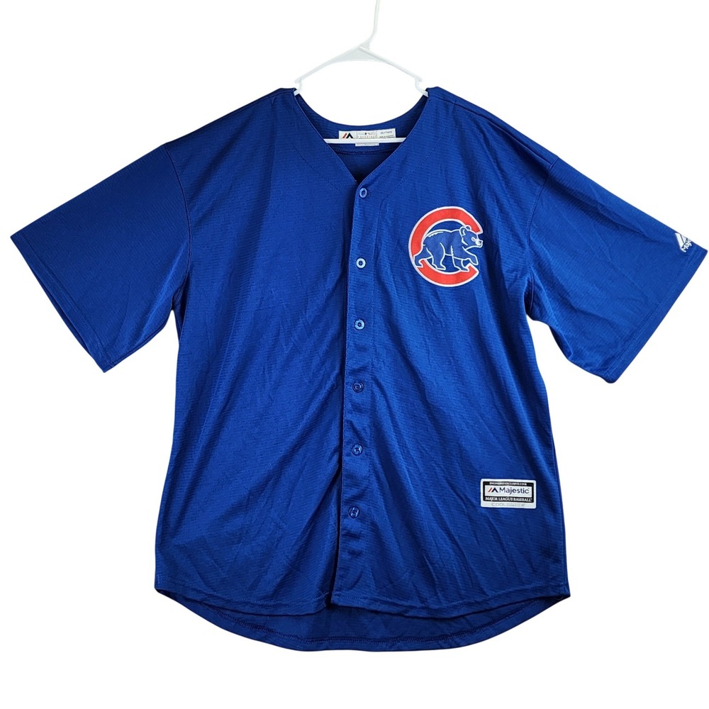 Majestic Kris Bryant Chicago Cubs Baseball Jersey Mens‎ XXL Blue Cool Base MLB